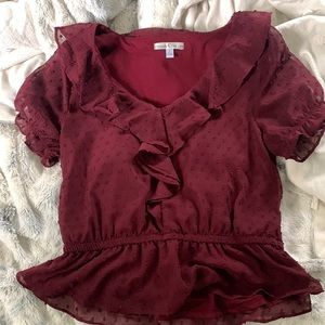 never worn maroon blouse